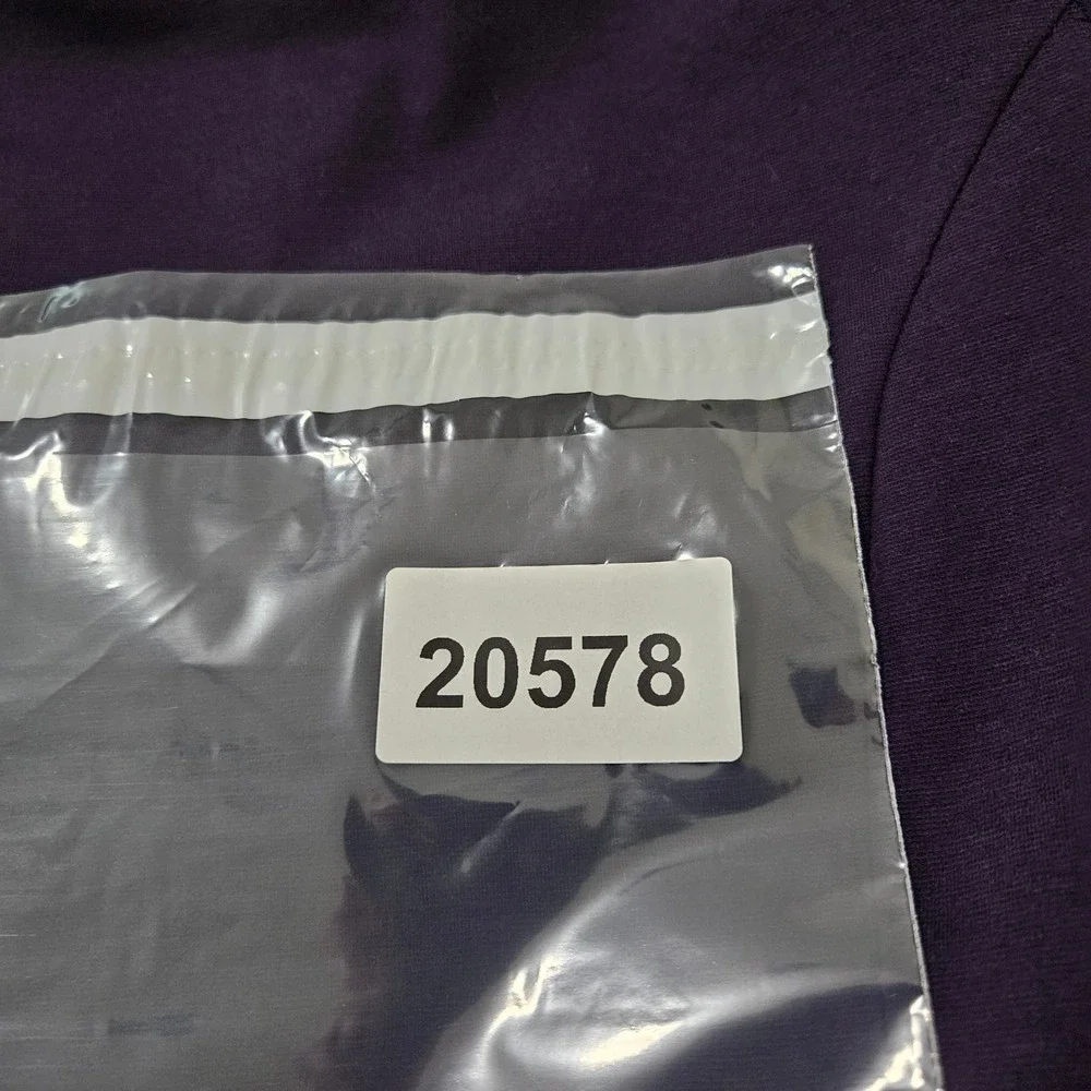 Talbots Womens Sz S Purple Ponte Knit Peplum Top Short Sleeve Exposed Zip Blouse - Picture 7 of 7